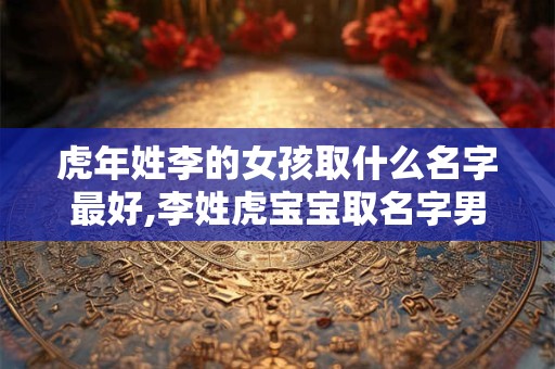 虎年姓李的女孩取什么名字最好,李姓虎宝宝取名字男孩