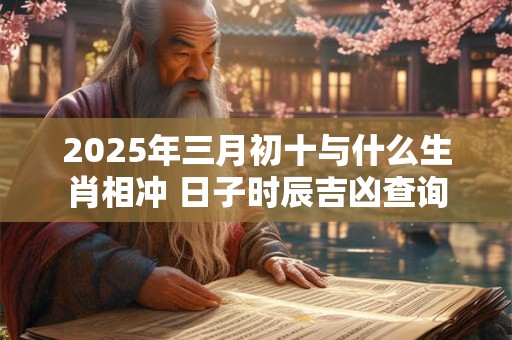 2025年三月初十与什么生肖相冲 日子时辰吉凶查询