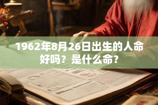 1962年8月26日出生的人命好吗？是什么命？