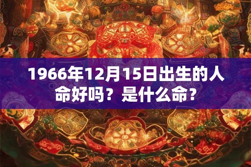 1966年12月15日出生的人命好吗？是什么命？
