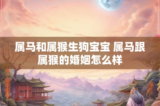 属马和属猴生狗宝宝 属马跟属猴的婚姻怎么样