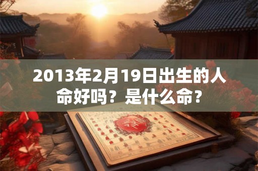 2013年2月19日出生的人命好吗？是什么命？