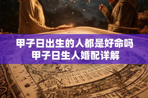 甲子日出生的人都是好命吗 甲子日生人婚配详解