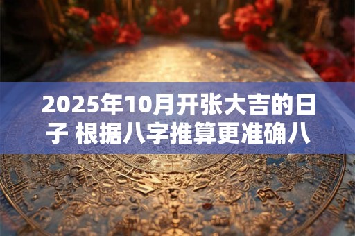 2025年10月开张大吉的日子 根据八字推算更准确八字