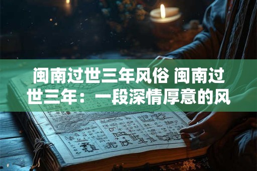 闽南过世三年风俗 闽南过世三年:一段深情厚意的风俗画卷 闽南过世三年风俗 闽南过世三年:一段深情厚意的风俗画卷