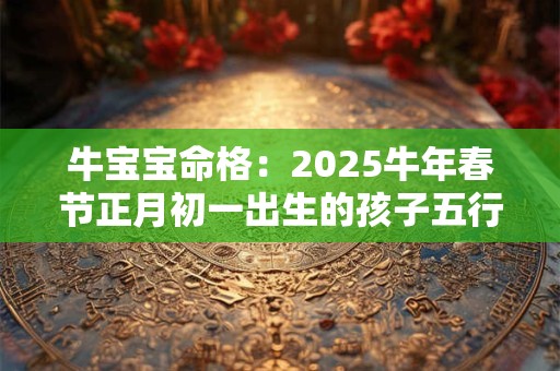 牛宝宝命格：2025牛年春节正月初一出生的孩子五行八字查询