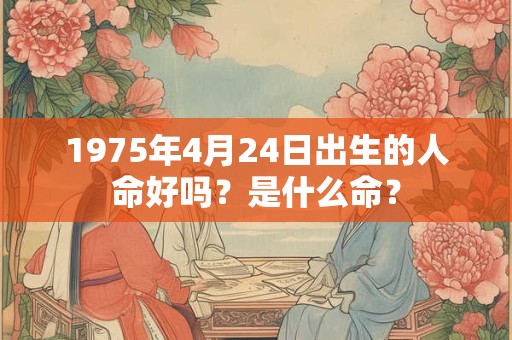 1975年4月24日出生的人命好吗？是什么命？