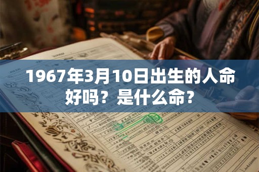 1967年3月10日出生的人命好吗？是什么命？