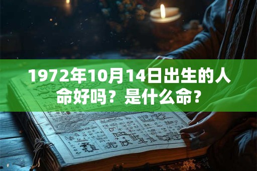 1972年10月14日出生的人命好吗？是什么命？