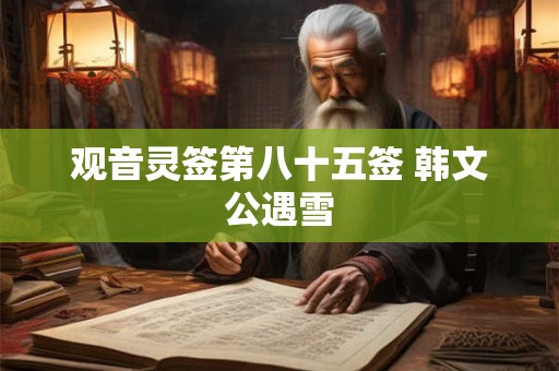 观音灵签第八十五签 韩文公遇雪