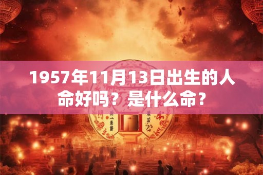 1957年11月13日出生的人命好吗？是什么命？