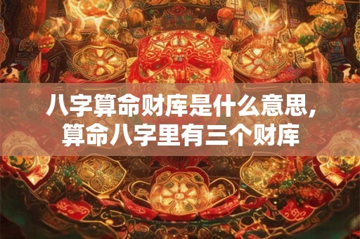 八字算命财库是什么意思,算命八字里有三个财库