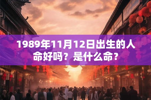 1989年11月12日出生的人命好吗？是什么命？