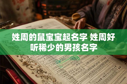 姓周的鼠宝宝起名字 姓周好听稀少的男孩名字