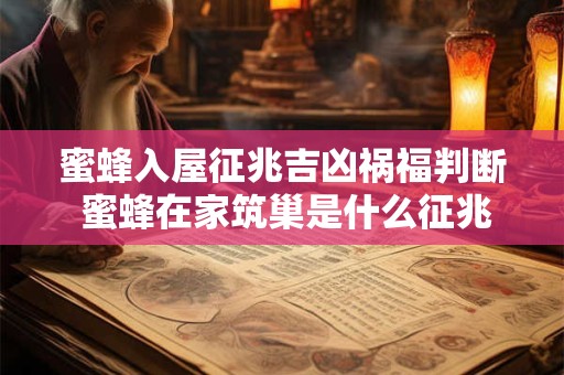 蜜蜂入屋征兆吉凶祸福判断 蜜蜂在家筑巢是什么征兆