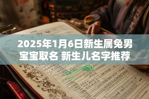 2025年1月6日新生属兔男宝宝取名 新生儿名字推荐