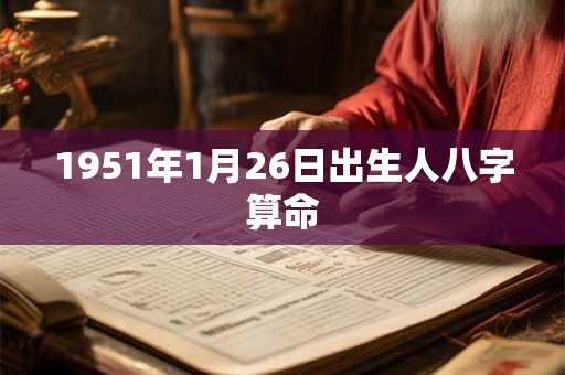 1951年1月26日出生人八字算命