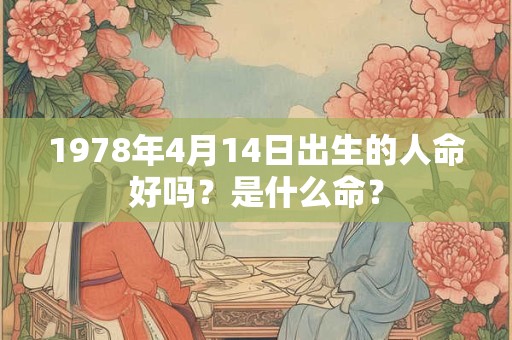 1978年4月14日出生的人命好吗？是什么命？
