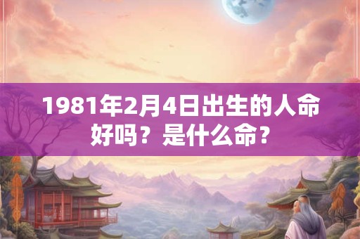 1981年2月4日出生的人命好吗？是什么命？