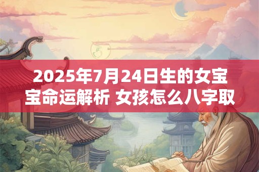 2025年7月24日生的女宝宝命运解析 女孩怎么八字取名