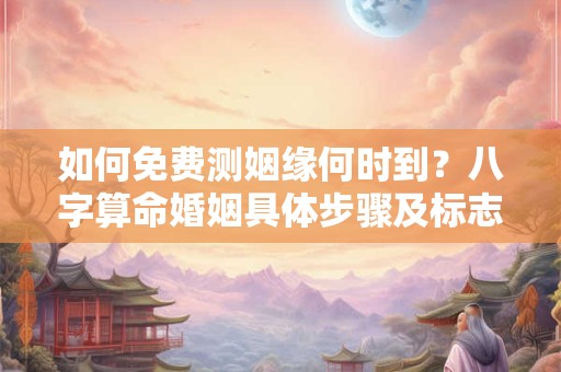 如何免费测姻缘何时到？八字算命婚姻具体步骤及标志介绍