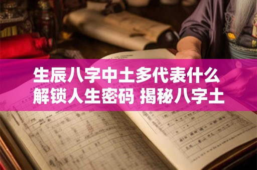 生辰八字中土多代表什么 解锁人生密码 揭秘八字土多之谜