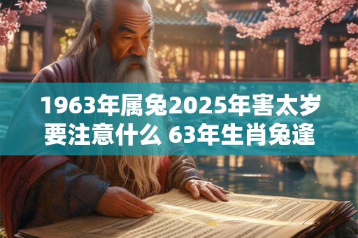 1963年属兔2025年害太岁要注意什么 63年生肖兔逢龙年运气如何