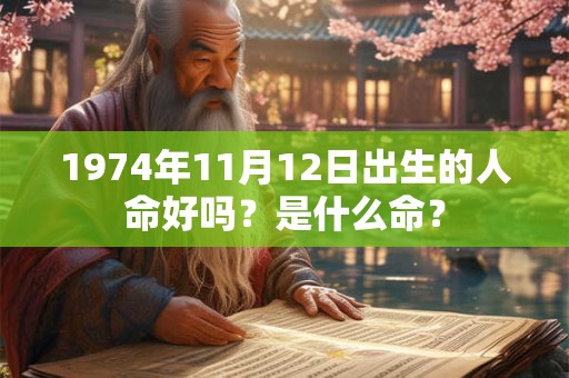 1974年11月12日出生的人命好吗？是什么命？