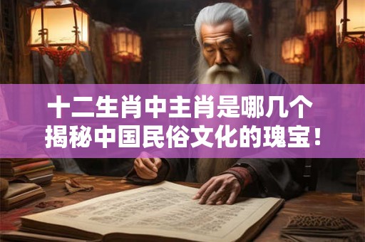 十二生肖中主肖是哪几个 揭秘中国民俗文化的瑰宝！