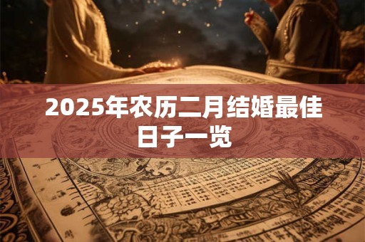 2025年农历二月结婚最佳日子一览