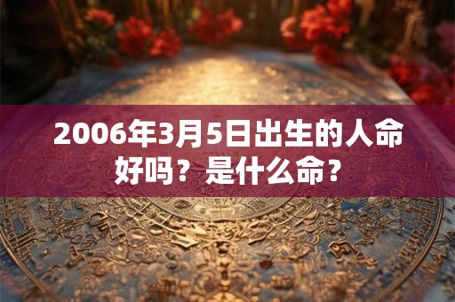 2006年3月5日出生的人命好吗？是什么命？