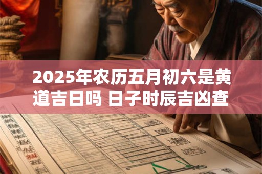 2025年农历五月初六是黄道吉日吗 日子时辰吉凶查询
