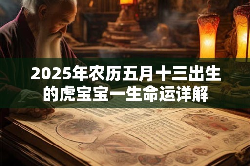 2025年农历五月十三出生的虎宝宝一生命运详解
