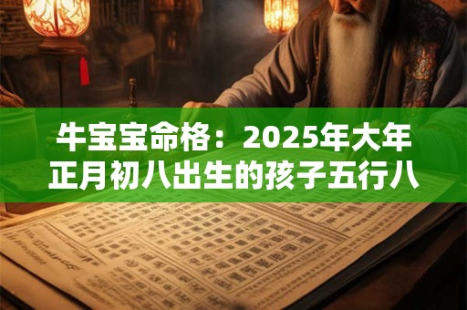 牛宝宝命格：2025年大年正月初八出生的孩子五行八字查询