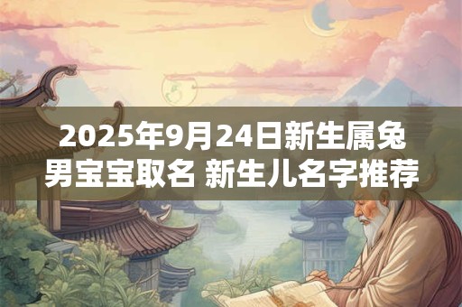 2025年9月24日新生属兔男宝宝取名 新生儿名字推荐