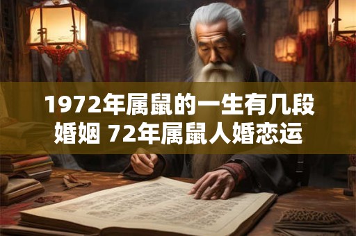 1972年属鼠的一生有几段婚姻 72年属鼠人婚恋运