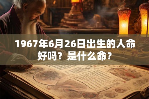 1967年6月26日出生的人命好吗？是什么命？