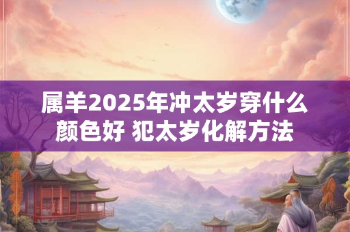 属羊2025年冲太岁穿什么颜色好 犯太岁化解方法