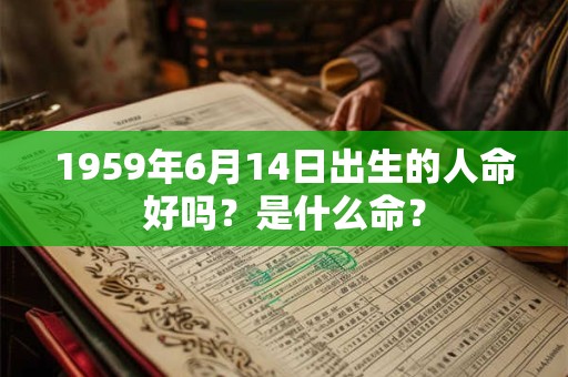 1959年6月14日出生的人命好吗？是什么命？