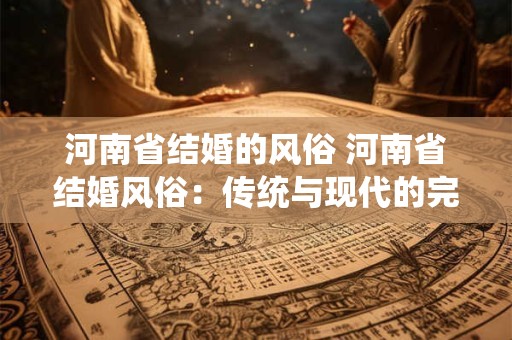 河南省结婚的风俗 河南省结婚风俗:传统与现代的完美融合 河南省结婚的风俗 河南省结婚风俗:传统与现代的完美融合
