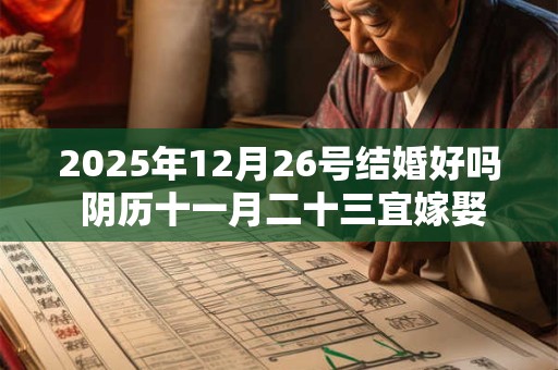 2025年12月26号结婚好吗 阴历十一月二十三宜嫁娶吗
