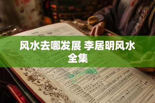 风水去哪发展 李居明风水全集