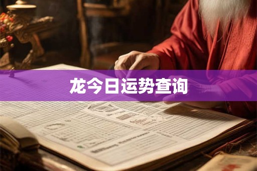 龙今日运势查询