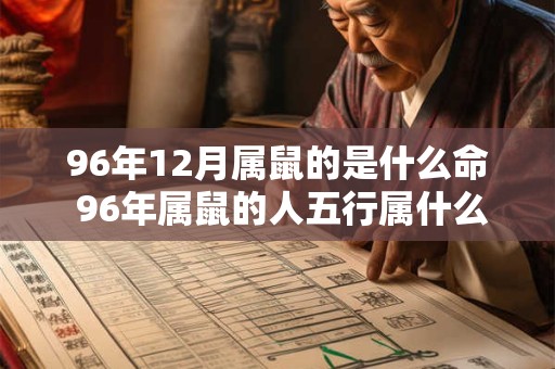 96年12月属鼠的是什么命 96年属鼠的人五行属什么 96年12月属鼠的是什么命 96年属鼠的人五行属什么