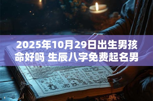2025年10月29日出生男孩命好吗 生辰八字免费起名男孩