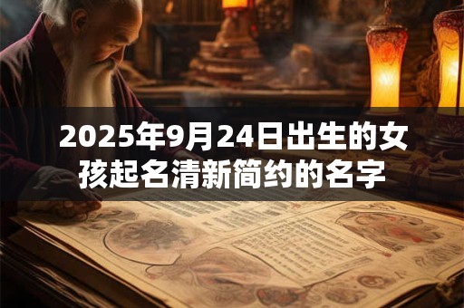 2025年9月24日出生的女孩起名清新简约的名字