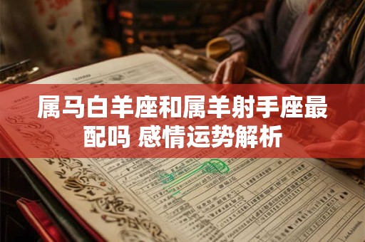 详细阅读:属马白羊座和属羊射手座最配吗 感情运势解析 属马白羊座和属羊射手座最配吗 感情运势解析