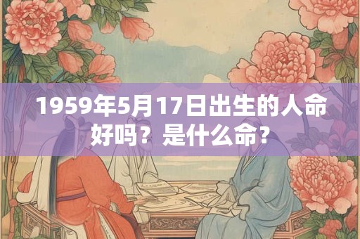 1959年5月17日出生的人命好吗？是什么命？