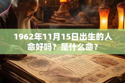1962年11月15日出生的人命好吗?是什么命? 1962年11月15日出生的人命好吗?是什么命?
