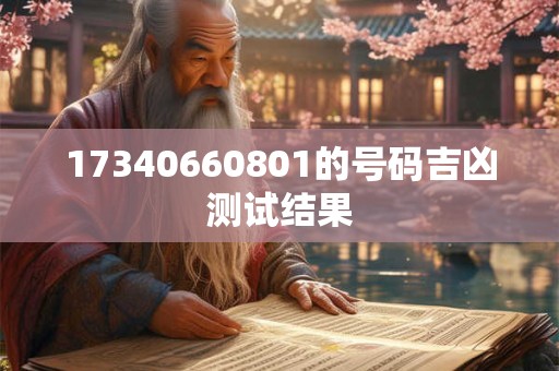 17340660801的号码吉凶测试结果